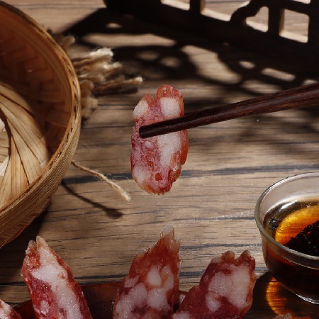 广东风味特产风干口味真空腌制切肉腊肠广式腊味广东农家广味腊肠